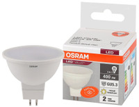 Лампа светодиодная LED 5 Вт GU5.3 3000К 400Лм спот 220 В (замена 35Вт) OSRAM (LEDVANCE) 4058075582330