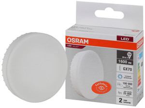 Лампа светодиодная LED 20 Вт GX70 6500К 1600Лм таблетка 220 В (замена 150Вт) OSRAM (LEDVANCE) 4058075582453