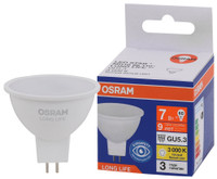 Лампа светодиодная LED 7Вт GU5.3 3000К 560Лм спот 220В (замена 60Вт) OSRAM (LEDVANCE) 4099854185519