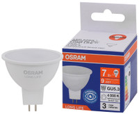 Лампа светодиодная LED 7Вт GU5.3 4000К 560Лм спот 220В (замена 60Вт) OSRAM (LEDVANCE) 4099854185540