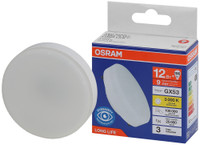 Лампа светодиодная LED 12Вт GX53 3000К 960Лм спот 220В (замена 100Вт) OSRAM (LEDVANCE) 4099854185878