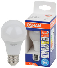 Лампа светодиодная LED 10Вт Е27 2700К 806Лм груша 220В (замена 75Вт) OSRAM (LEDVANCE) 4099854185977