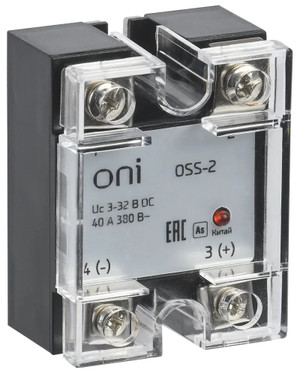 Реле твердотельное OSS-2 40А 380В AC 3-32В DC (ONI) OSS-2-3-40-B