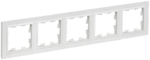 BRITE Рамка 5-местная РУ-5-БрАБ арктический белый IEK (IEK) BR-M52-K91