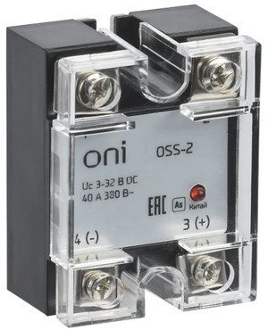 Реле твердотельное OSS-2 25А 380В AC 3-32В DC (ONI) OSS-2-3-25-B