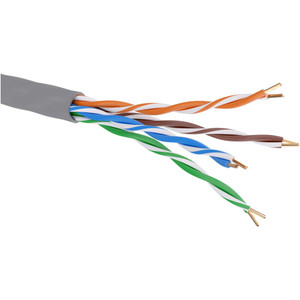 Витая пара U/UTP 4 пары CAT 5E нг(А)-HF серый коробка 305м (DKC) RN5EUUK01GY