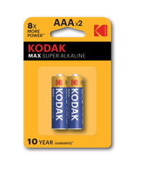 Батарейка LR03-2BL MAX SUPER Alkaline [K3A-2] (20/100/19800) (KODAK) Б0005132