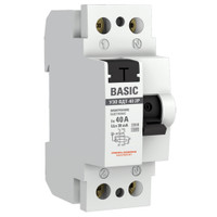 Устройство защитного отключения УЗО ВД-40 2P 40А/30мА электронный Basic (EKF) elcb-2-40-30e-sim