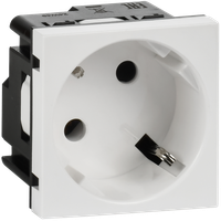 Розетка 45град с заземляющим контактом без защитной шторки и винтовым зажимом (2 модуля) белая (IEK) 4521051