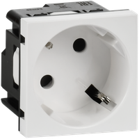 Розетка 45град с заземляющим контактом защитной шторкой и винтовым зажимом (2 модуля) белая (IEK) 4521052