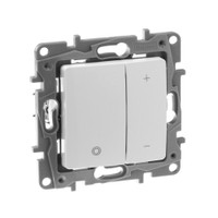 Светорегулятор нажимной универсальный LED 400Вт без нейтрали белый ETIKA (IEK) 672218