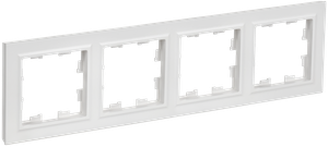 BRITE Рамка 4-местная РУ-4-БрАБ арктический белый IEK (IEK) BR-M42-K91