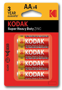 Батарейка R6-4BL SUPER HEAVY DUTY Zinc [KAAHZ-4] (80/400/26400) (KODAK) Б0005119