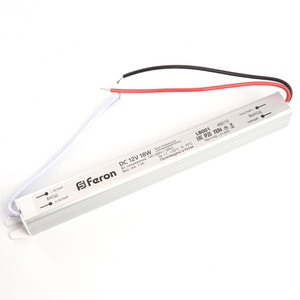 Драйвер светодиодный LED 18w 12v ультратонкий (FERON) LB001 48010