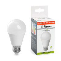 Лампа светодиодная низковольтная LED 12вт 12-24-36-48в Е27 белый (FERON) LB-193 48729