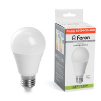 Лампа светодиодная низковольтная LED 15вт 12-24-36-48в Е27 белый (FERON) LB-194 48730