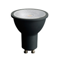 Лампа светодиодная LED 7вт 230в GU10 теплый с линзой 110 гр. черный корпус  Feron PRO (FERON) LB-1607 48956