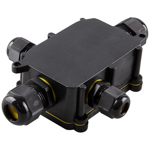 Коробка распределительная водонепроницаемая 4 выхода, с клеммой в комплекте, (STEKKER) LD524 49122