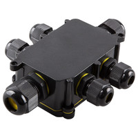 Коробка распределительная водонепроницаемая 6 выходов, с клеммой в комплекте, (STEKKER) LD526 49124