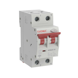 Выключатель автоматический дифференциального тока двухполюсный MDR63N, 20A, 30мА, тип A, C, 6кА, электронный, серии YON MAX (DKC) MDR63N-1N2C20-A