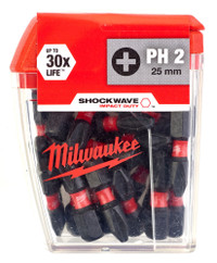 Насадка SHOCKWAVE PH2 25 мм (25шт) (Milwaukee) 4932430853