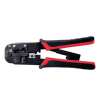 Кримпер для обжима RJ разъемов (RJ-45, RJ-12, RJ-11) черный/красный (STEKKER) CTLS007 49613