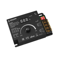 Диммер INTELLIGENT ARLIGHT SMART-PWM-101-83-DIM-SUF Black (12-48V, 1x20A, Rotary, 2.4G) (IARL, IP20 Металл, 5 лет) (Arlight) 028174(1)