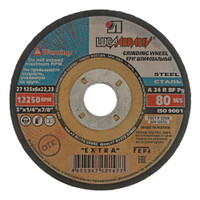 Круг шлифовальный по металлу, 125 х 6,0 х 22,2 мм, (Луга) (Luga-Abrasiv) 73410