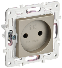 SKANDY Розетка без заземления без защитных шторок 10А SK-R02Sh шампань IEK (IEK) SK-R10-10-K37