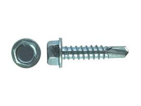Саморез 6,3х19 A2 DIN7504K с шестигранной головкой с пресс-шайбой с буром на конце нержавеющая сталь (Партнер) 18328