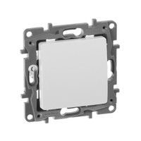 Выключатель 1-клавишный 10А безвинтовое крепление белый ETIKA (IEK) 672201