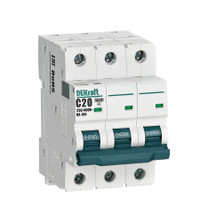 Выключатель автоматический 3P кривая C 20A 10кА ВА-105 (Dekraft) 13178DEK