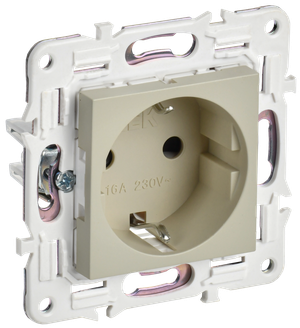 SKANDY Розетка с заземлением без защитных шторок 16А SK-R05B бежевый IEK (IEK) SK-R11-16-K10