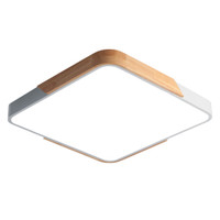 Светильник светодиодный потолочный SCANDIC ДБО-24W 4000К 2000Лм белый обрамление из натурального дерева IP20 (JazzWay) 5037298