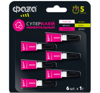 Супер-клей моментальный GSp- 1x 6 BL-6 1г ФАZА (ФАZА) 5044036