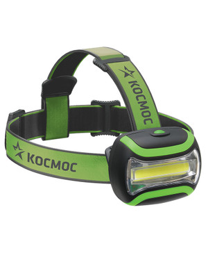 Фонарь налобный, 3W COB LED, 3 батарейки АА, 180Лм (Космос) KOC-H3WCOBLED