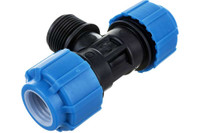 Тройник ПНД компрессионный НР 25x1'x25 (Политэк) 51250125