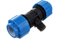 Тройник ПНД компрессионный НР 25x1/2'x25 (Политэк) 51251225