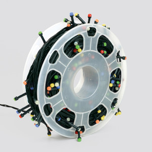 Гирлянда линейная на бобине LED 2700K 50+3 м с контроллером зеленый шнур IP44 (FERON) CL98 51436