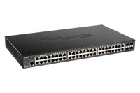 Коммутатор управляемый L2 52 порта RJ45/SFP 10 100 1000 Мб/с PoE 370Вт (D-Link) DGS-1250-52XMP/A1A