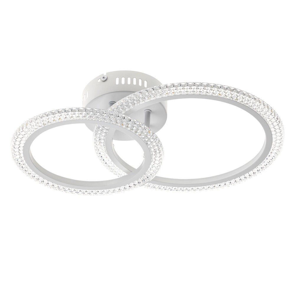 Люстра потолочная светодиодная диммируемая, RIFLESSO, с ДУ, 3 режима, 470х330х120мм, 52Вт, 2700K/4200K/6400K, 16м, белый (RITTER) 52924 2