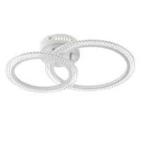 Люстра потолочная светодиодная диммируемая, RIFLESSO, с ДУ, 3 режима, 470х330х120мм, 52Вт, 2700K/4200K/6400K, 16м, белый (RITTER) 52924 2