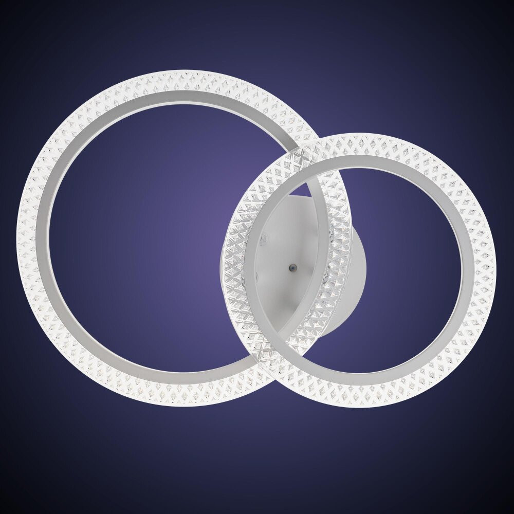 Люстра потолочная светодиодная диммируемая, RIFLESSO, с ДУ, 3 режима, 470х330х120мм, 52Вт, 2700K/4200K/6400K, 16м, белый (RITTER) 52924 2