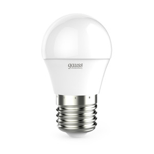 Лампа светодиодная LED 6 Вт 420 лм 3000К шар P45 теплый E27 AC 220В Elementary Gauss (GAUSS) 53216