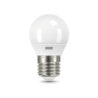 Лампа светодиодная LED 6 Вт 420 лм 3000К шар P45 теплый E27 AC 220В (промоупаковка 3 лампы) Elementary Gauss (GAUSS) 53216T
