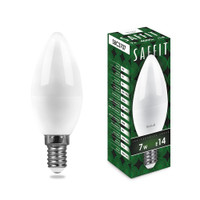 Лампа светодиодная LED 7вт E14 дневной матовая свеча (SAFFIT) SBC3707 55169