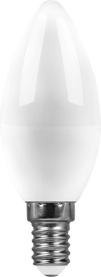 Лампа светодиодная LED 9вт E14 дневной матовая свеча (SAFFIT) SBC3709 55170