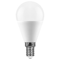 Лампа светодиодная LED 15вт Е14 белый матовый шар (SAFFIT) SBG4515 55210