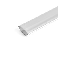 Профиль угловой алюминиевый 1 м с матовым экраном 2 заглушки 2 крепежа для светодиодных лент (SAFFIT) SAB280 55249