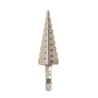 Сверло ступенчатое Р6М5 с шестигранным хвостовиком 4-20 мм (Rage) 554300